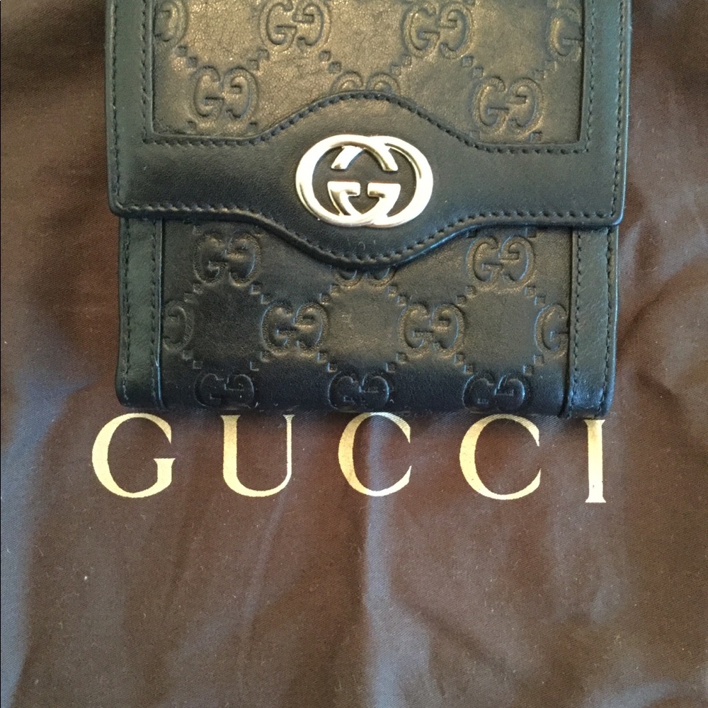 Gucci Sukey Guccissima Leather French Flap Wallet